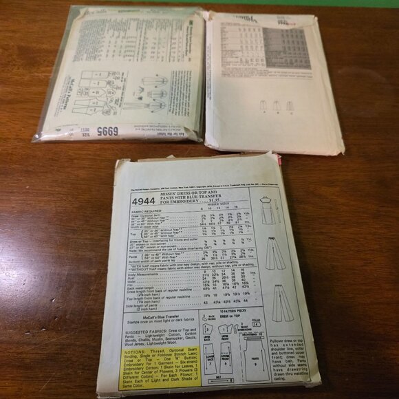 Womens sewing pattern mixed lot vintage 60s/70s skirt, dress, jacket unverified - Picture 5 of 5